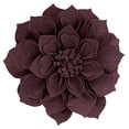 thumbnail image 1 of Fennco Styles Handmade 3D Heart-Shaped Petals Flower Decorative Throw Pillow Cover 13 Inch Round - Wine Floral Pillow Case for Couch, Home Décor, Bedroom Décor and Holiday, Housewarming Gift, 1 of 8