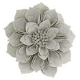thumbnail image 1 of Fennco Styles Handmade 3D Heart-Shaped Petals Flower Decorative Throw Pillow Cover 16 Inch Round - Grey Floral Pillow Case for Couch, Home Décor, Bedroom Décor and Holiday, Housewarming Gift, 1 of 8