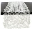 thumbnail image 1 of Fennco Styles Handmade All-Over Tatting Lace Table Runner 100% Cotton (16"x72" Runner, White), 1 of 1