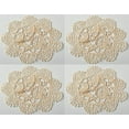 thumbnail image 1 of Fennco Styles Handmade All-over Cluny Lace Cotton Doilies, 6 Inches Round, Beige (4), 1 of 2