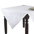 thumbnail image 1 of Fennco Styles Handmade Basic Hemstitch Linen-Cotton Tablecloths - (65"x120", White ), 1 of 1