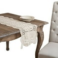 thumbnail image 1 of Fennco Styles Handmade Crochet Lace Cotton Rectangular Table Runner (16"X36", Beige), 1 of 1