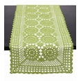 thumbnail image 1 of Fennco Styles Handmade Crochet Lace Cotton Rectangular Table Runner (16"x54", Green), 1 of 1