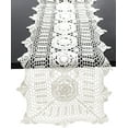 thumbnail image 1 of Fennco Styles Handmade Crochet Lace Cotton Tablecloth (16"x54" Table Runner, White), 1 of 1