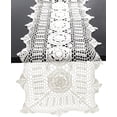 thumbnail image 1 of Fennco Styles Handmade Crochet Lace Cotton Tablecloth (16"x72" Table Runner, White), 1 of 1