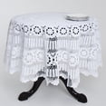 thumbnail image 1 of Fennco Styles Handmade Crochet Lace Cotton Tablecloth (72" Round Tablecloth, White), 1 of 1