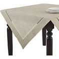 thumbnail image 1 of Fennco Styles Handmade Hemstitch Design Natural Tablecloth 40"W x 40"L, 1 of 4