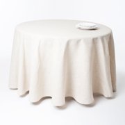 Fennco Styles Toscana Machine Washable 90 x 90 Contemporary Off-White 80% Polyester Tablecloth