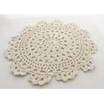 thumbnail image 1 of Fennco Styles Handmade Medallion Crochet Lace Round Cotton Placemat Doilies - 4 Pack (12-inch, Beige), 1 of 2
