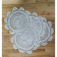 thumbnail image 1 of Fennco Styles Handmade Medallion Crochet Lace Round Cotton Placemat Doilies - 4 Pack, 1 of 3