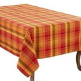 thumbnail image 1 of Fennco Styles Harvest Collection Rustic Tartan Design 100% Cotton 72 Inch Round Tablecloth – Terracotta Cover for Thanksgiving Dinner, Family Gathering, Special Events and Home Décor, 1 of 5