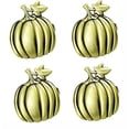 thumbnail image 1 of Fennco Styles Harvest Pumpkin Metal Napkin Rings Set of 4 - Gold Napkin Holders for Home Décor, Thanksgiving, Halloween, Dining Table and Special Events …, 1 of 5