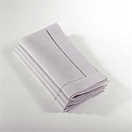 Fennco Styles Hemstitched Dinner Napkin, Set of 4 (grey)