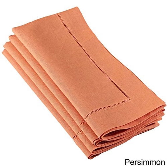 Fennco Styles Hemstitched Dinner Napkin, Set of 4 (persimmon)