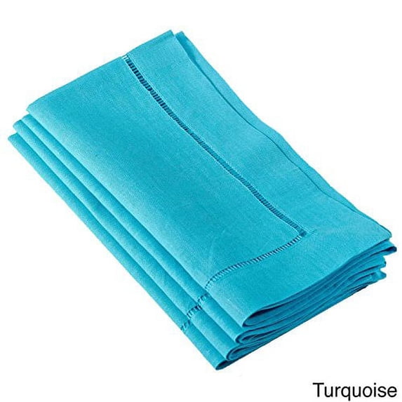 Fennco Styles Hemstitched Dinner Napkin, Set of 4 (turquoise)