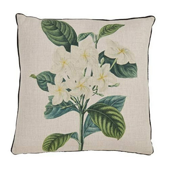 Fennco Styles Heritage Botanical Illustration 18 x 18 Inch Throw Pillows with Case & Insert â€“ Natural Accent Pillows for Couch, Bedroom and Living Room DÃ©cor