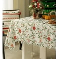 thumbnail image 1 of Fennco Styles Holiday Berries and Leaves Christmas Tablecloth 56" W X 56" L - Multicolored Festive Table Cover for Winter Holidays, Home Decor, Family Gatherings, and Special Occasions, 1 of 7