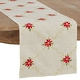 thumbnail image 1 of Fennco Styles Holiday Christmas Embroidered Snowflak 16 x 72 Inch Table Runner Natural, 1 of 3