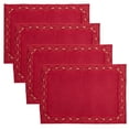 thumbnail image 1 of Fennco Styles Holiday Embroidered Bordered Design Red Tablecloth Home DÃ©cor, Christmas and Special Events, 1 of 9