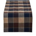 thumbnail image 1 of Fennco Styles Holiday Thanksgiving Stitched Plaid Table Runner, 16"x90" Rectangular, Brown, 1 of 2
