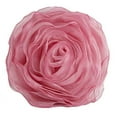 thumbnail image 1 of Fennco Styles Home DÃ©cor Rose Chiffon Everyday Filled Flower Decorative Throw Pillow, 16-Inch Round, 3 Colors, 1 of 7