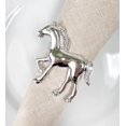 thumbnail image 1 of Fennco Styles Horse Metal Napkin Rings, Set of 4 - Silver Animal Napkin Holders for Home, Dining Table Décor, Banquets, Holidays, Family Gatherings and Special Occasions, 1 of 6