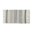 thumbnail image 1 of Fennco Styles Ivory Boho Tribal Textured Fringe Tassel Area Rug 2'x3' Small Rug, 1 of 3