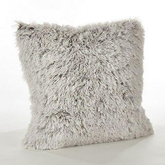 Fennco Styles Juneau Collection Two-Tone Faux Fur Down Filled Throw Pillow - 18"Square (2 Color)