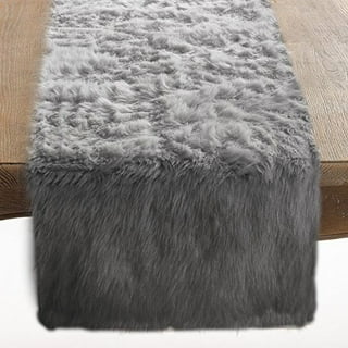  Faux Fur Table Runner,Furry Dresser Covers,Luxury Table Runner  Shaggy Dresser Cover top,Christmas Table Runner Decorative Dresser Table  Protector Not-Slip Desk Pad Rug for Party Wedding : Home & Kitchen
