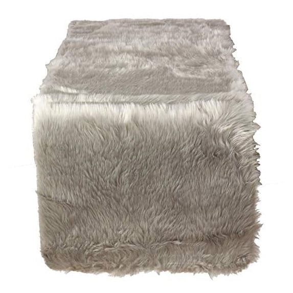 Fennco Styles Juneau Faux Fur Table Runner