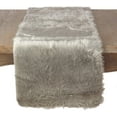 thumbnail image 1 of Fennco Styles Juneau Gray Faux Fur Table Runner 15"W X 36"L - Solid Color Soft Plush Table Cover for Home, Dining Room, Banquets, Holiday and Special Occasion, 1 of 3