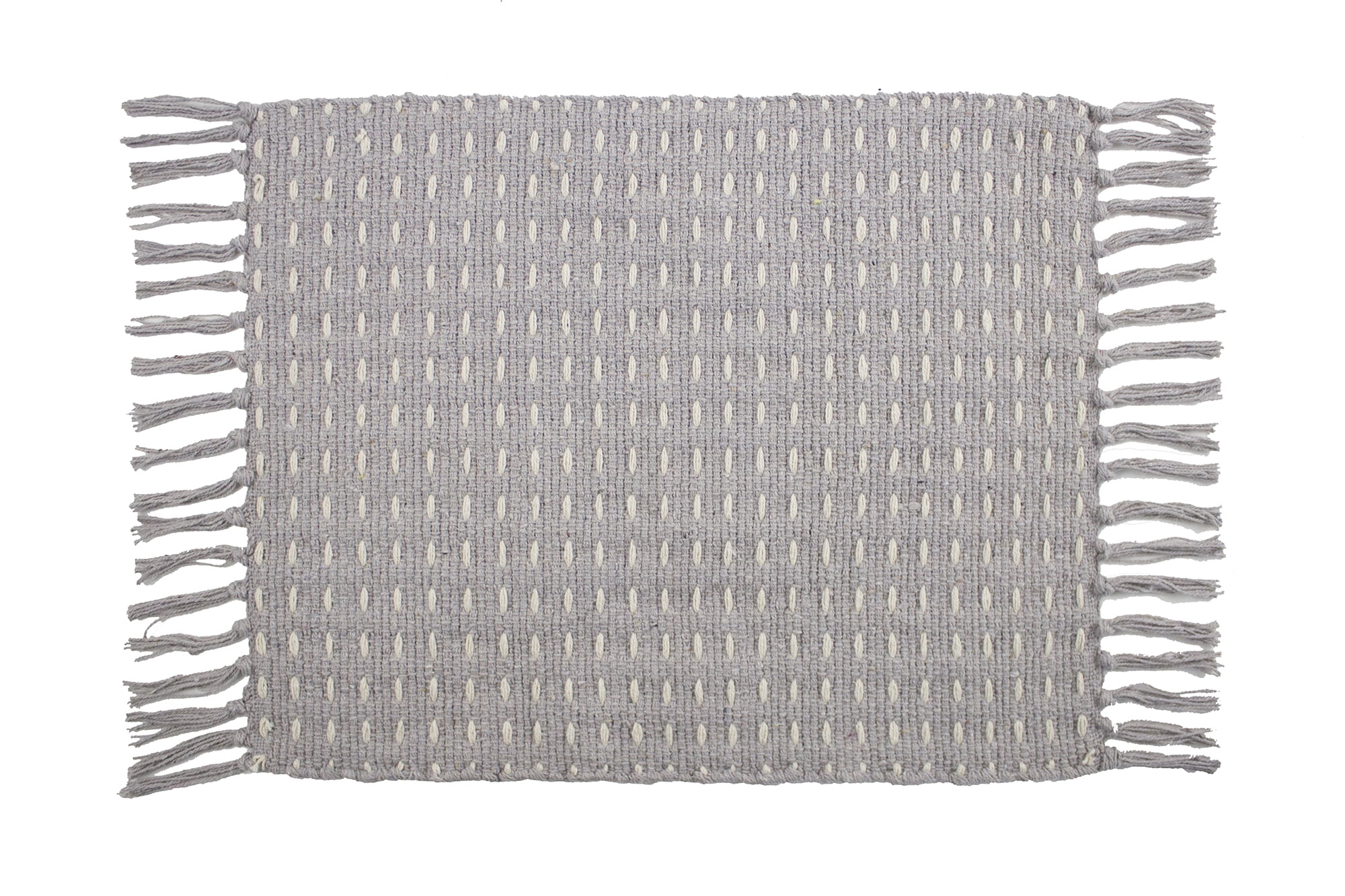 Fennco Styles Holly Ribbon Placemats - Set Of 4 Christmas Table Mats Gold Border