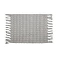thumbnail image 1 of Fennco Styles Kensrue Collection Rustic Dashed Woven Cotton 14 x 20 Inch Placemats, Set of 4 â€“ Grey, 1 of 4