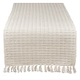 thumbnail image 1 of Fennco Styles Kensrue Collection Rustic Dashed Woven Cotton 16 x 72 Inch Table Runner â€“ Natural, 1 of 4