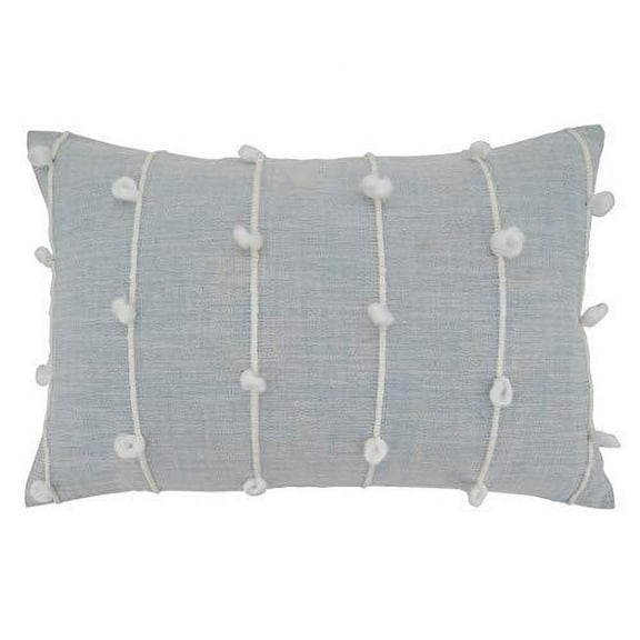 Fennco Styles Knotted Line Design Decorative Throw Pillow – Light Blue Cushion for Home, Couch, Bedroom, Living Room and Office Décor