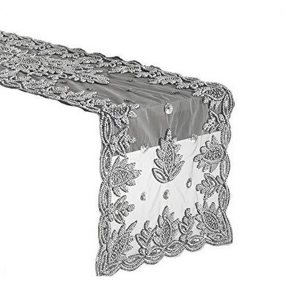 Fennco Styles Lakshmi Collection Elegant Hand Beaded Table Runner for Home Decor, Banquets and Special Occasions