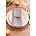 thumbnail image 1 of Fennco Styles Light Grey Ribbed Woven Cloth Napkins 20" x 20", Set of 4 - Cotton Blend Dinner Napkins for Everyday Use, Banquets, Wedding, and Special Events, 1 of 4