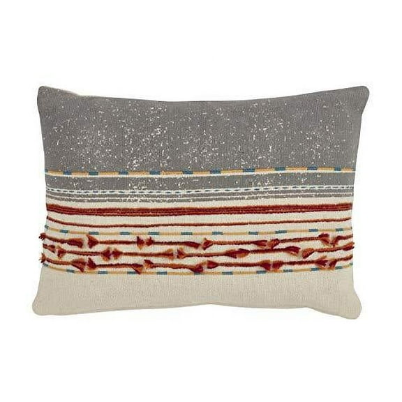 Fennco Styles Lima Collection Bohemian Variety Design 100% Pure Cotton 18 x 18 Inch Decorative Throw Pillow