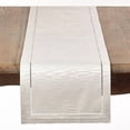 thumbnail image 1 of Fennco Styles Linette Shimmering Hemstitched Table Runner, 1 of 10