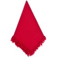 thumbnail image 1 of Fennco Styles Lizette Fringed Festive Cotton Napkins 20-inch Square, Set of 4 (Red), 1 of 2