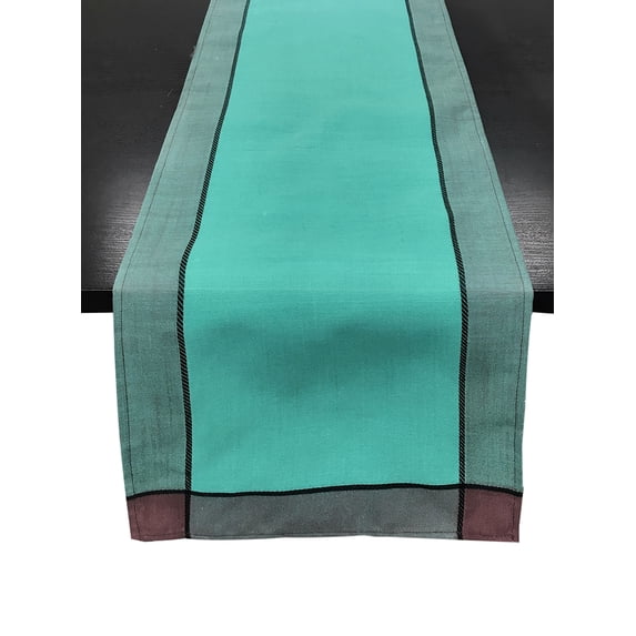 Fennco Styles Maison Beaujard Provencal Design Table Runner (16"x36" Table Runner, Sea Green)