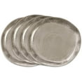 thumbnail image 1 of Fennco Styles Modern Aluminum Organic Charger Plates 13" Round, Set of 4 â€“ Silver Meal Table Chargers for Banquets, Family Dinners, Special Events, Everyday Use and Home DÃ©cor, 1 of 4