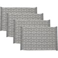 thumbnail image 1 of Fennco Styles Modern Diamond Woven Placemats 12" W x 19" L, Set of 4 - Grey Geometric Fringe Table Mats for Dining Room, Banquets, Family Gatherings, and Holidays, 1 of 6