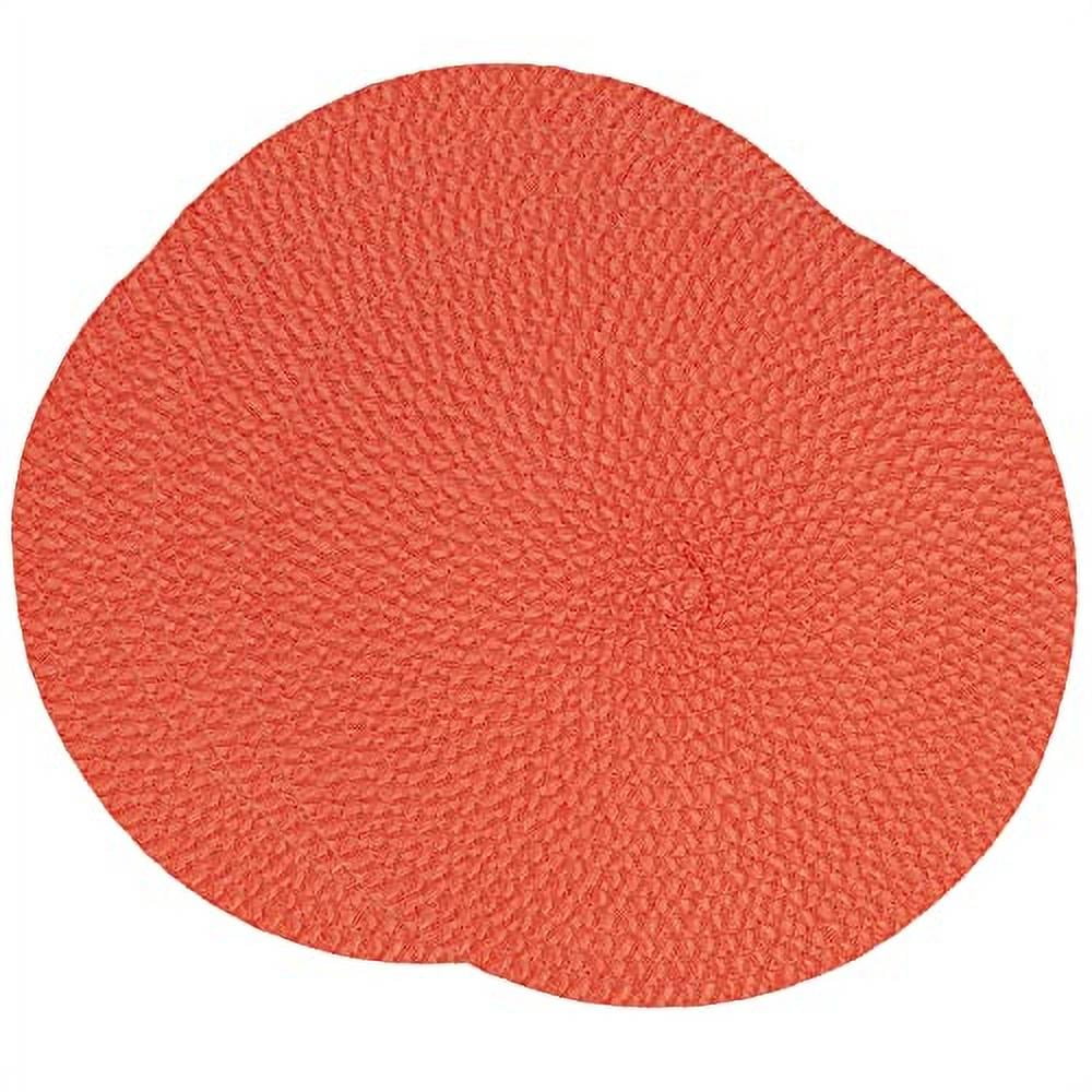 Fall Fabric Pom Pom Round Placemats, Set of 4