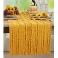 thumbnail image 1 of Fennco Styles Modern Fringe Stripe Cotton Table Runner 15"W x 72"L - Mustard Rectangular Table Cover for Home Décor, Dining Table, Banquet, Everyday Use and Special Occasion, 1 of 5
