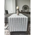 thumbnail image 1 of Fennco Styles Modern Striped Linen Blend Table Runner 16" W x 90" L - Indigo Woven Table Cover for Home Décor, Dining Table, Banquets, Family Gathering and Special Events, 1 of 5