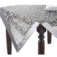 thumbnail image 1 of Fennco Styles Mondrian Embroidered Geometric Design Tablecloth (40"x40", Silver), 1 of 5