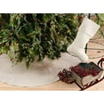 thumbnail image 1 of Fennco Styles Natural Linen Blend Decorative Christmas Tree Skirt 72 Inch Round - Plain Design Tree Skirt for Home, Holiday Decoration and Special Event, 1 of 2