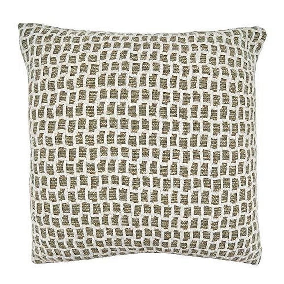 Fennco Styles Natural Net Design Pure Cotton Decorative Throw Pillow