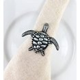 thumbnail image 1 of Fennco Styles Nature's Touch Sea Turtle Metal Napkin Rings, Set of 4 – Pewter Sea Creatures Napkin Holders for Family Dinner, Themed Party, Table Décor, Banquets and Special Occasion, 1 of 5